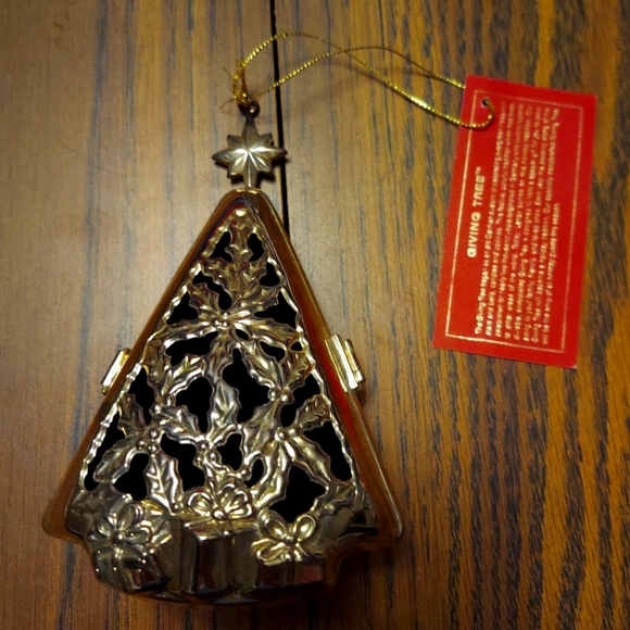 Lenox Christmas Ornament Silverplate Kirk Stieff Vintage 1990 Giving Tree W/ Tag - Picture 1 of 13